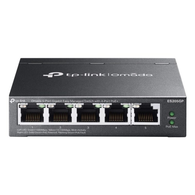 TP-Link Omada ES205G network switch Managed Gigabit Ethernet (10/100/1000) Black TP-Link Omada ES205G network switch Managed Gigabit Ethernet (10/100/1000) Black