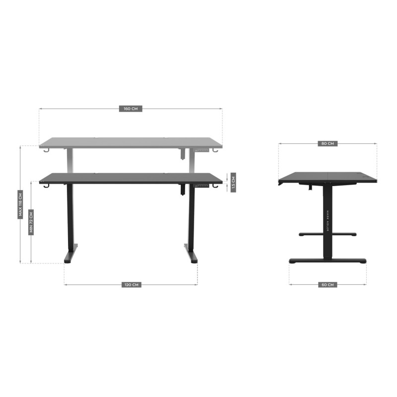 Electric desk MA-Leader 7.6 Black Electric desk MA-Leader 7.6 Black