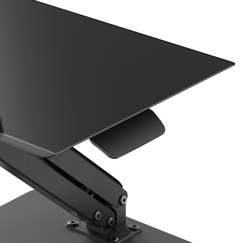 Maclean desk stand for monitor or laptop, gas spring, for standing and sitting work, black, MC-493 Maclean desk stand for monitor or laptop, gas spring, for standing and sitting work, black, MC-493