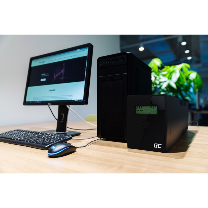 Green Cell UPS08 uninterruptible power supply (UPS) Line-Interactive 1000 VA 700 W 4 AC outlet(s) Green Cell UPS08 uninterruptible power supply (UPS) Line-Interactive 1000 VA 700 W 4 AC outlet(s)