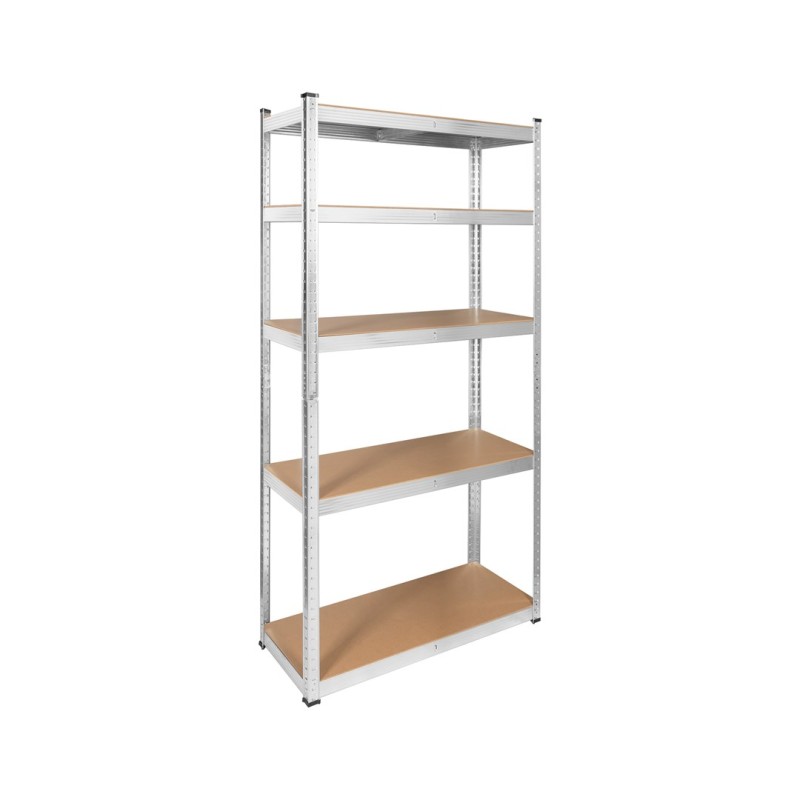 Rebel RB-1250 Metal Storage Rack Cabinet Shelves 175kg x5 180x90x40cm Galvanized Folding MDF Rebel RB-1250 Metal Storage Rack Cabinet Shelves 175kg x5 180x90x40cm Galvanized Folding MDF