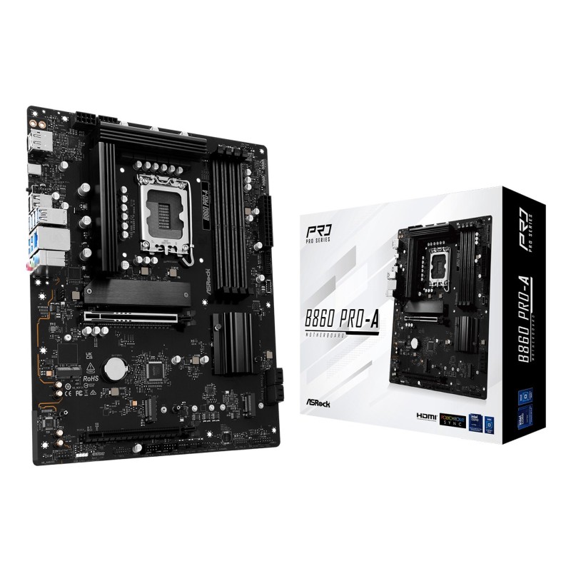 Asrock B860 Pro-A Intel B860 LGA 1851 (Socket V1) ATX Asrock B860 Pro-A Intel B860 LGA 1851 (Socket V1) ATX