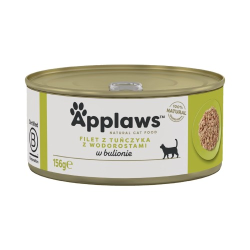 APPLAWS Tuna fillet with seaweed in broth - wet cat food - 156g APPLAWS Tuna fillet with seaweed in broth - wet cat food - 156g