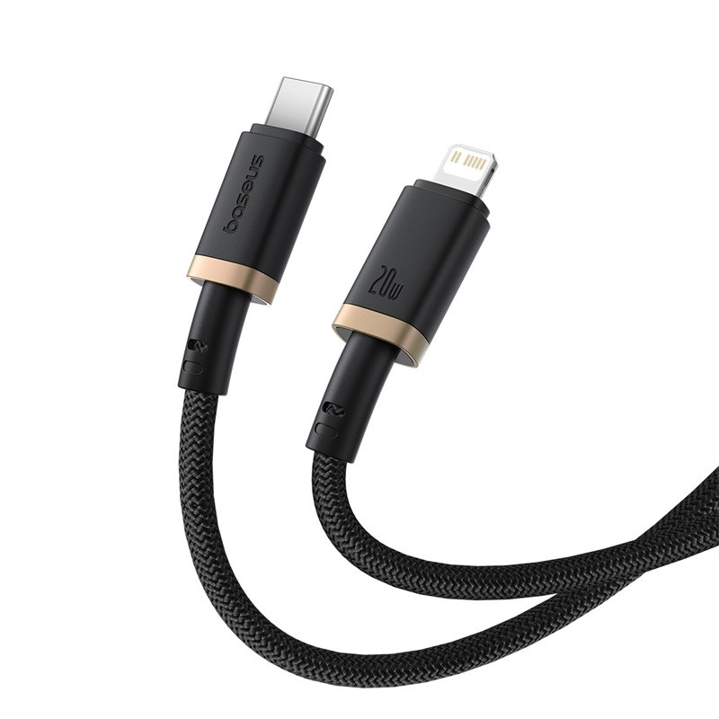Baseus Dura Type C fast charging cable for iP 20 W 2 m Black, Gold Baseus Dura Type C fast charging cable for iP 20 W 2 m Black, Gold