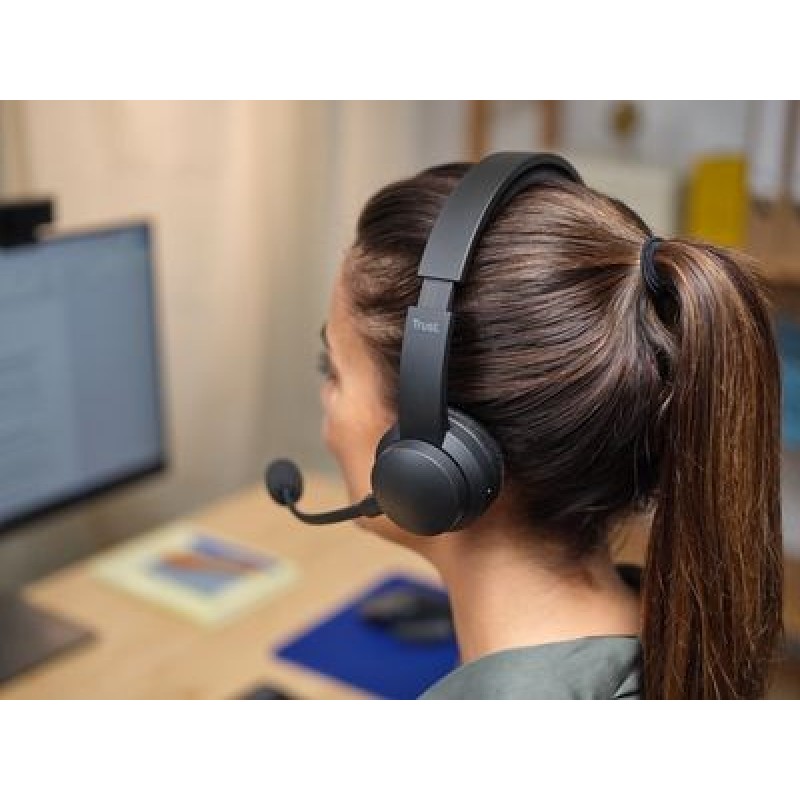 Trust Ayda Headset Wired & Wireless Head-band Calls/Music USB Type-C Bluetooth Black Trust Ayda Headset Wired & Wireless Head-band Calls/Music USB Type-C Bluetooth Black