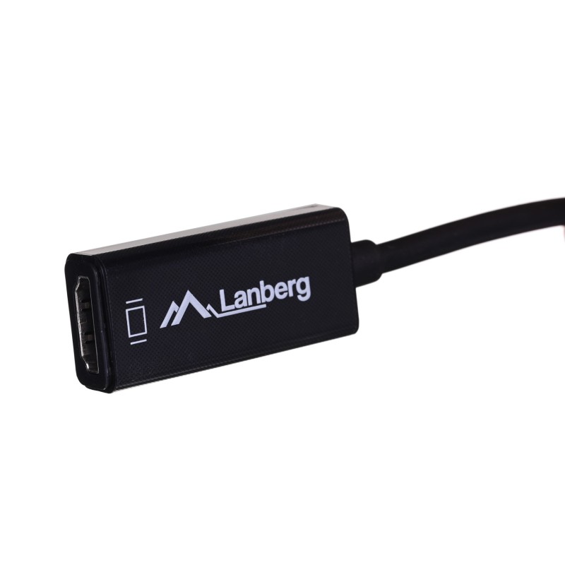 Lanberg AD-0005-BK video cable adapter 0.2 m Mini DisplayPort HDMI Type A (Standard) Black Lanberg AD-0005-BK video cable adapter 0.2 m Mini DisplayPort HDMI Type A (Standard) Black