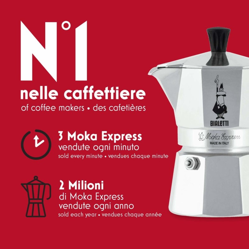 Bialetti Moka Express Moka pot 0.06 L Aluminium, Black Bialetti Moka Express Moka pot 0.06 L Aluminium, Black