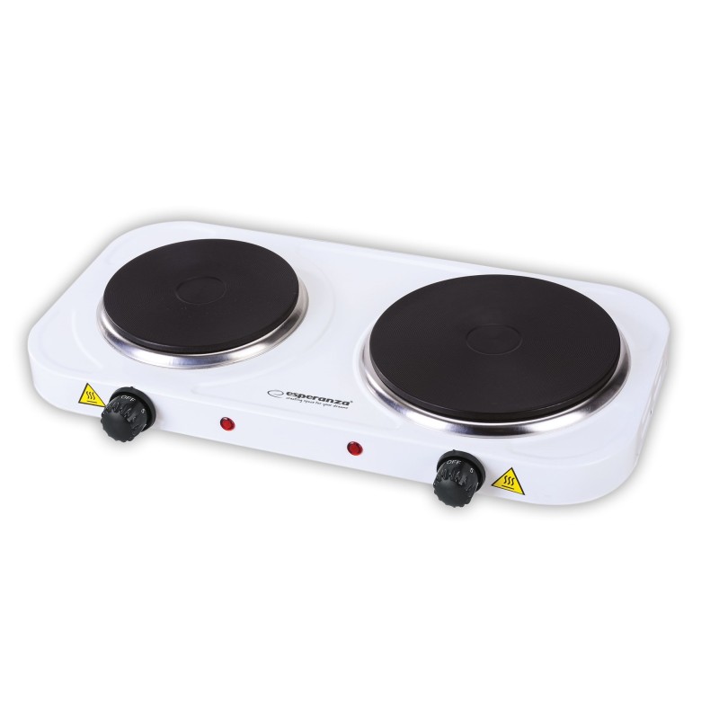 Esperanza EKH007W hob White Countertop Sealed plate 2 zone(s) Esperanza EKH007W hob White Countertop Sealed plate 2 zone(s)
