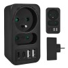 Maclean current socket x2 + 4xUSB, splitter with 2 sockets, 2xUSB A, 2xUSB C PD 20W, 1x16A + 1x6A, MCE249 F/B Maclean current socket x2 + 4xUSB, splitter with 2 sockets, 2xUSB A, 2xUSB C PD 20W, 1x16A + 1x6A, MCE249 F/B