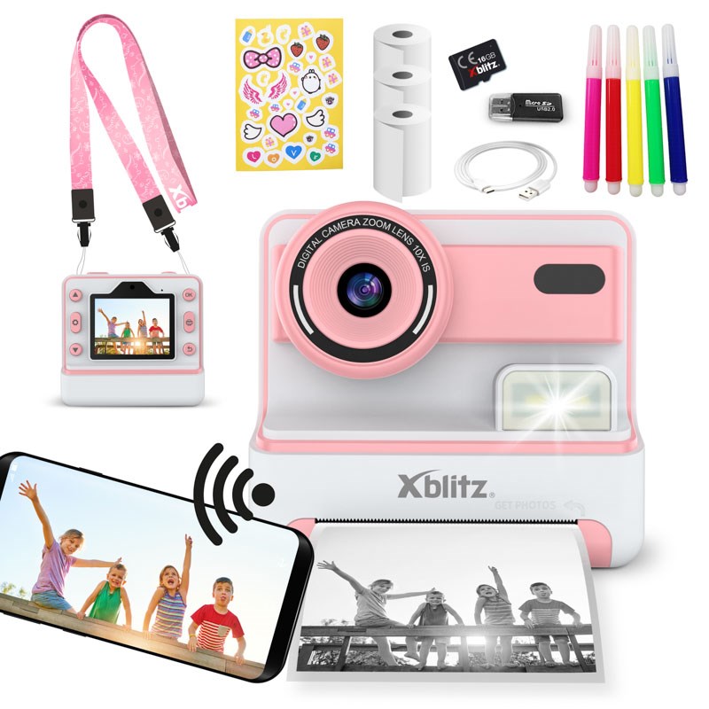 FLASH PINK INSTANT CAMERA WITH THERMAL PRINTER FOR CHILDREN FLASH PINK INSTANT CAMERA WITH THERMAL PRINTER FOR CHILDREN
