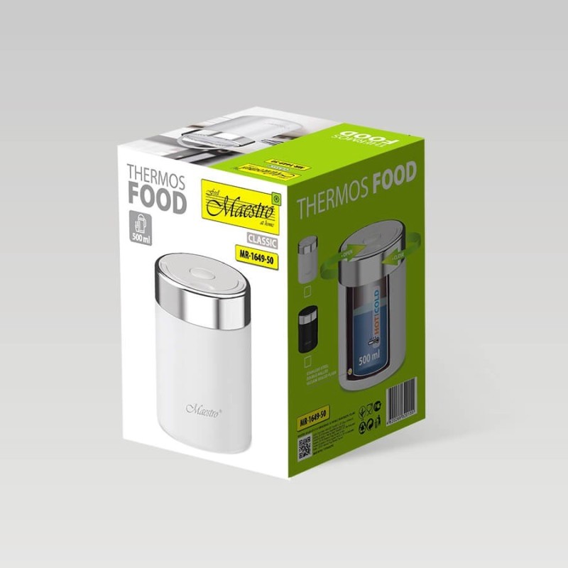 Maestro MR-1649-50-WHITE Food thermos 0.5 l White Maestro MR-1649-50-WHITE Food thermos 0.5 l White