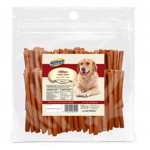 HILTON Soft Rabbit Sticks - dog treat - 500g