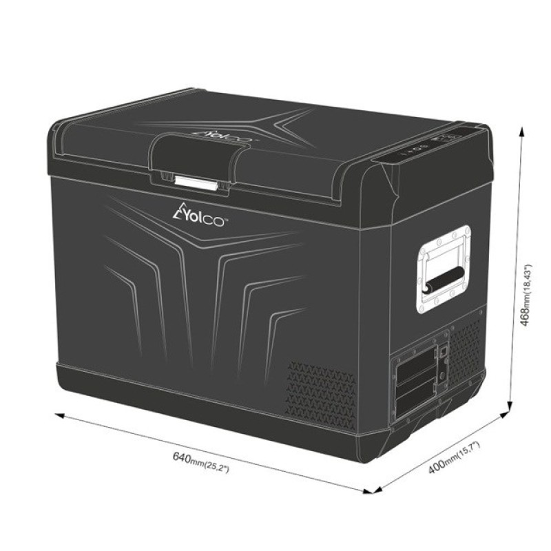 YOLCO GCX47 Black Portable compressor fridge YOLCO GCX47 Black Portable compressor fridge