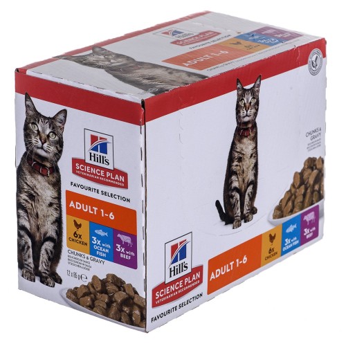 HILL'S Feline Adult Multipack Classic - saszetka 12x85g HILL'S Feline Adult Multipack Classic - saszetka 12x85g