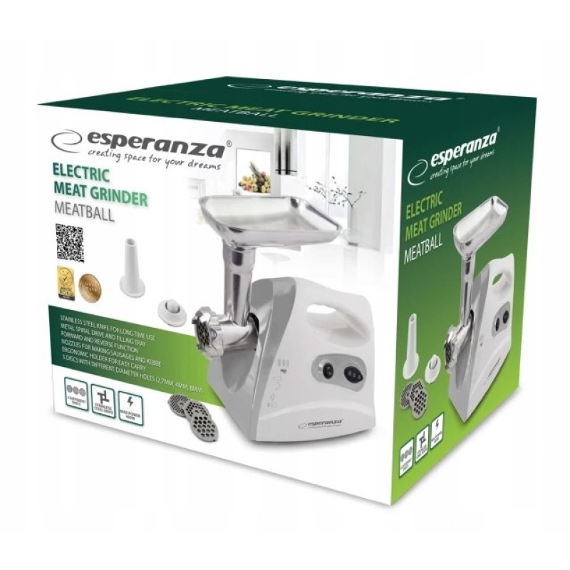 Esperanza EKM012E mincer 600 W Grey Esperanza EKM012E mincer 600 W Grey