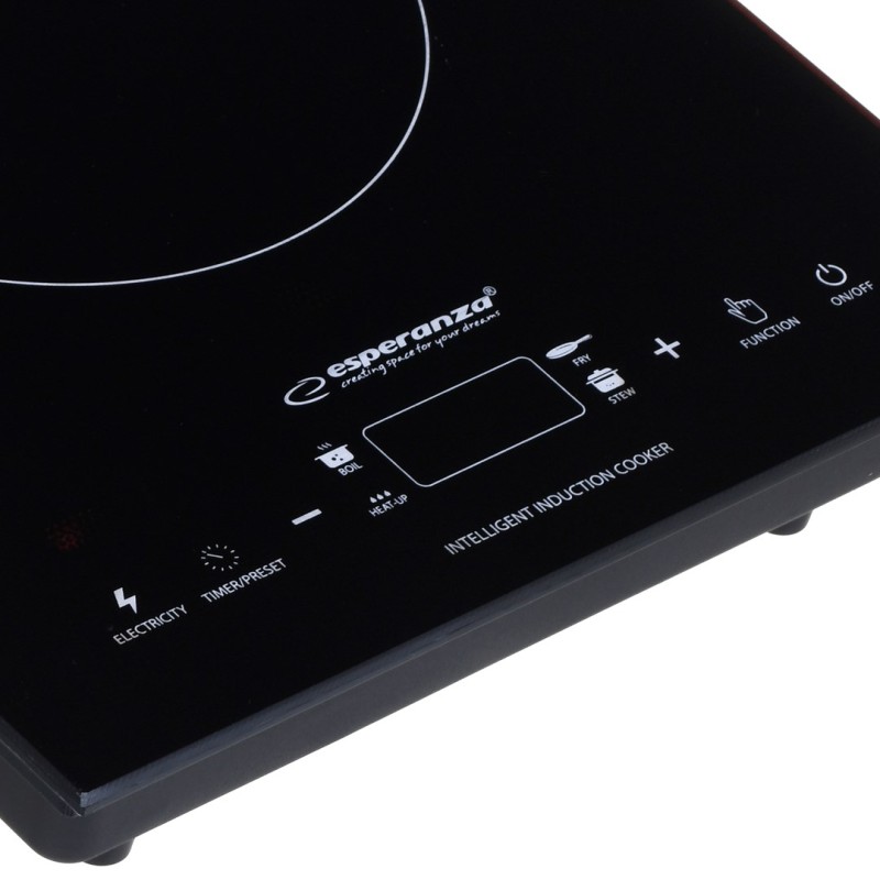 Esperanza EKH009 hob Black Countertop 28 cm Zone induction hob 1 zone(s) Esperanza EKH009 hob Black Countertop 28 cm Zone induction hob 1 zone(s)