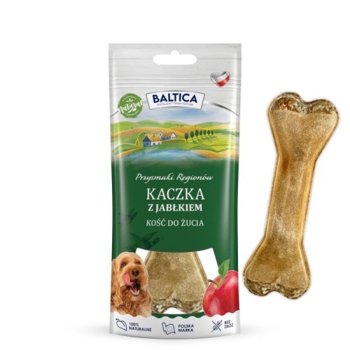 BALTICA Przysmaki regionów Chewing bone Duck with apple - dog treat - 1 BALTICA Przysmaki regionów Chewing bone Duck with apple - dog treat - 1
