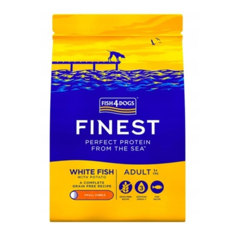 FISH4DOGS Finest Ocean White fish Small Adult - dry dog food - 1,5kg