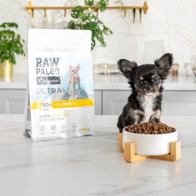 RAW PALEO Ultra Mini Puppy Turkey - dry food for puppies - 750 g RAW PALEO Ultra Mini Puppy Turkey - dry food for puppies - 750 g