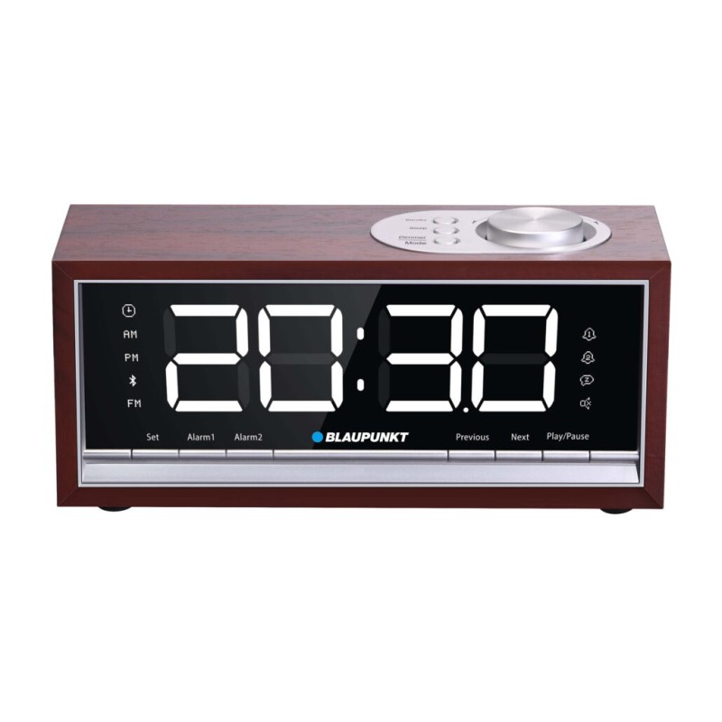 BLAUPUNKT CR60BT Bluetooth Radio Alarm Clock, brown wood BLAUPUNKT CR60BT Bluetooth Radio Alarm Clock, brown wood