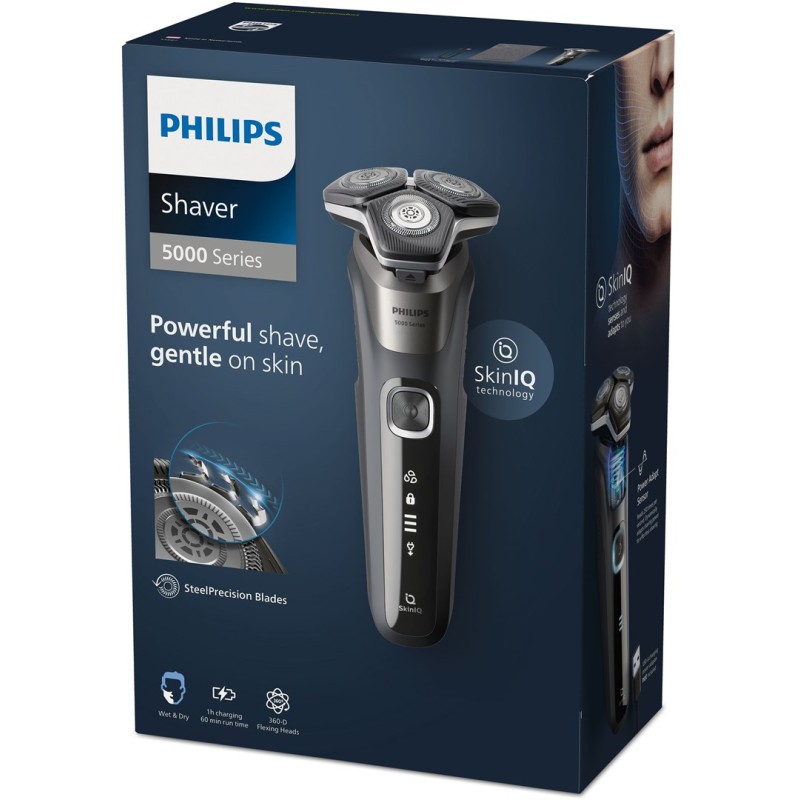 Philips SHAVER Series 5000 S5887/10 Wet and dry electric shaver and soft pouch Philips SHAVER Series 5000 S5887/10 Wet and dry electric shaver and soft pouch