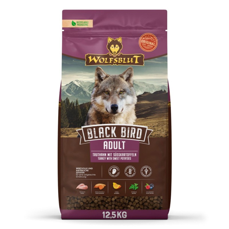 WOLFSBLUT Black Bird Turkey - dry dog food - 12,5kg