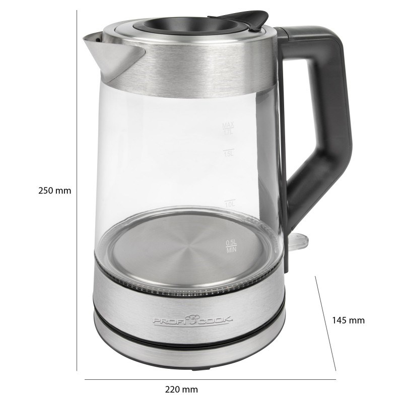 Proficook electric glass kettle PC-WKS 1190 G Proficook electric glass kettle PC-WKS 1190 G