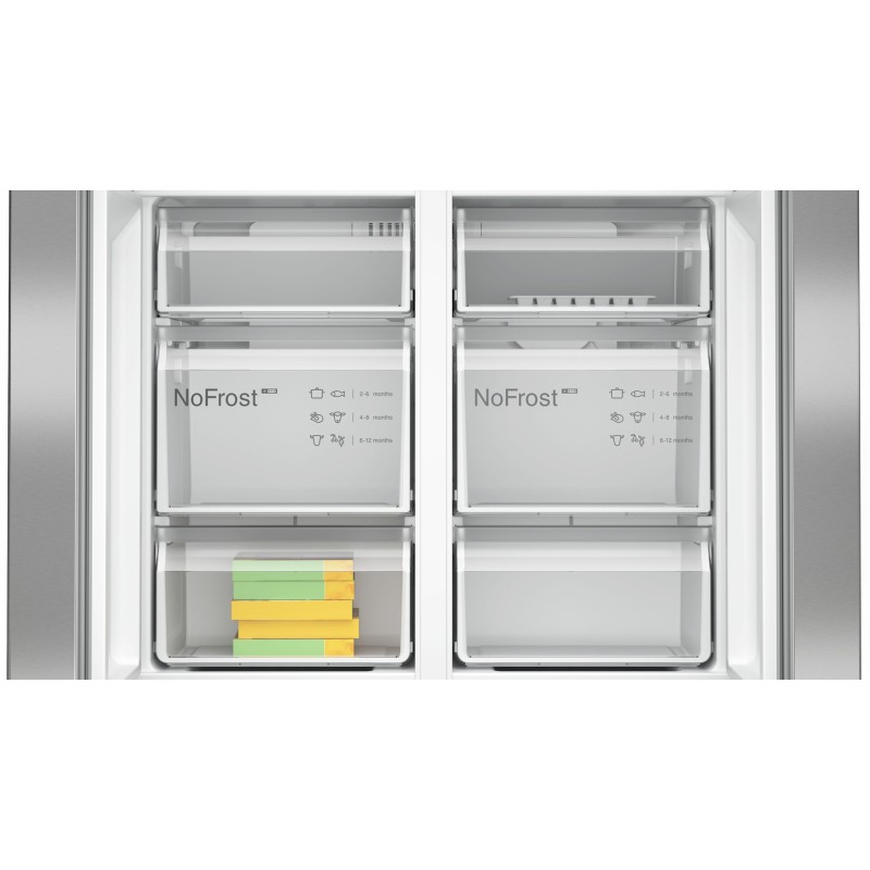 Bosch Serie 4 KFN96VPEA side-by-side refrigerator Freestanding 605 L E Stainless steel Bosch Serie 4 KFN96VPEA side-by-side refrigerator Freestanding 605 L E Stainless steel