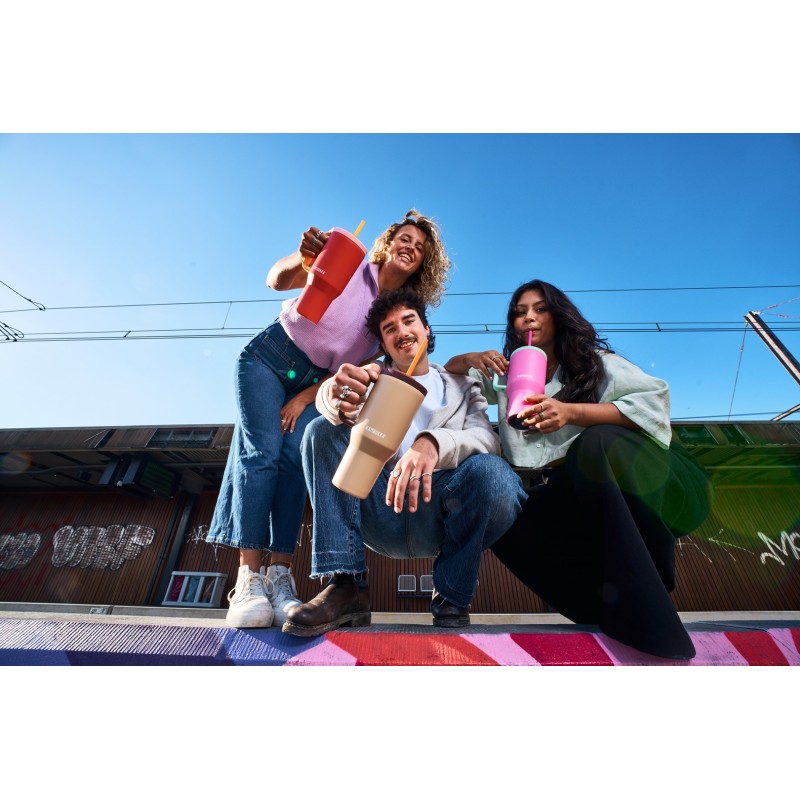 Thermal mug with telescopic straw Kambukka Rio Tumbler 950ml Pink Papaya Thermal mug with telescopic straw Kambukka Rio Tumbler 950ml Pink Papaya