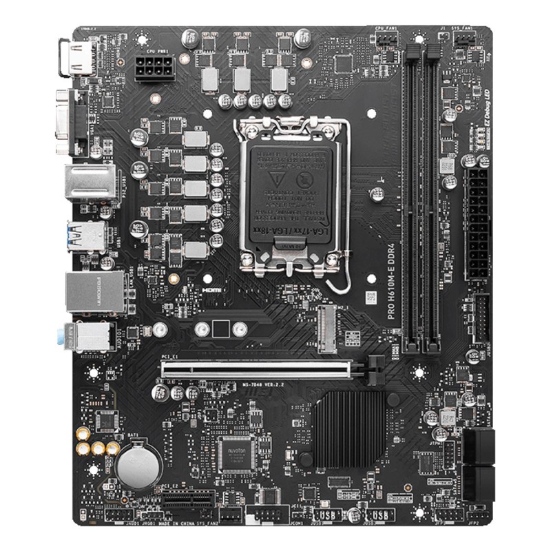 MSI PRO H610M-E DDR4 motherboard Intel H610 LGA 1700 micro ATX