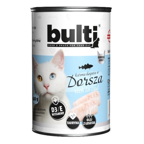 BULTI Rich in cod - wet cat food - 400g