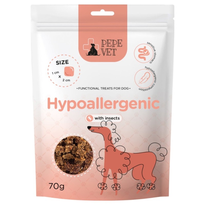 PEPE VET Hypoallergenic Insect - dog treat - 70g PEPE VET Hypoallergenic Insect - dog treat - 70g