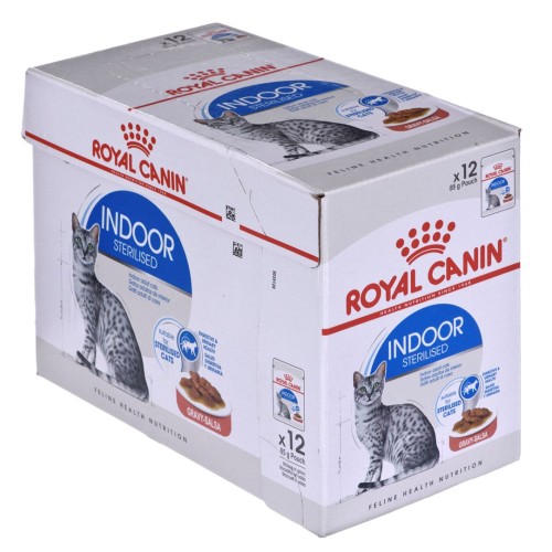 ROYAL CANIN Indoor Sterilized - Wet food for adult cats - Chunks in sauce 12x85 g