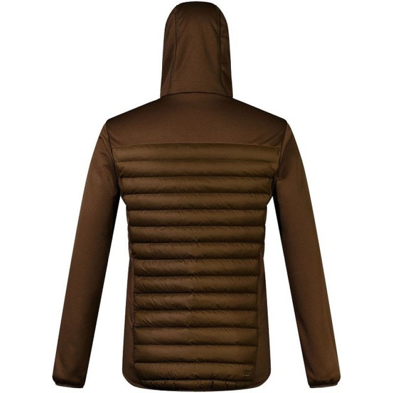 Berghaus Vaskye Hooded Hybrid Jacket for men, size  L, brown + Deuter Pulse Pro 5 graphite waist bag