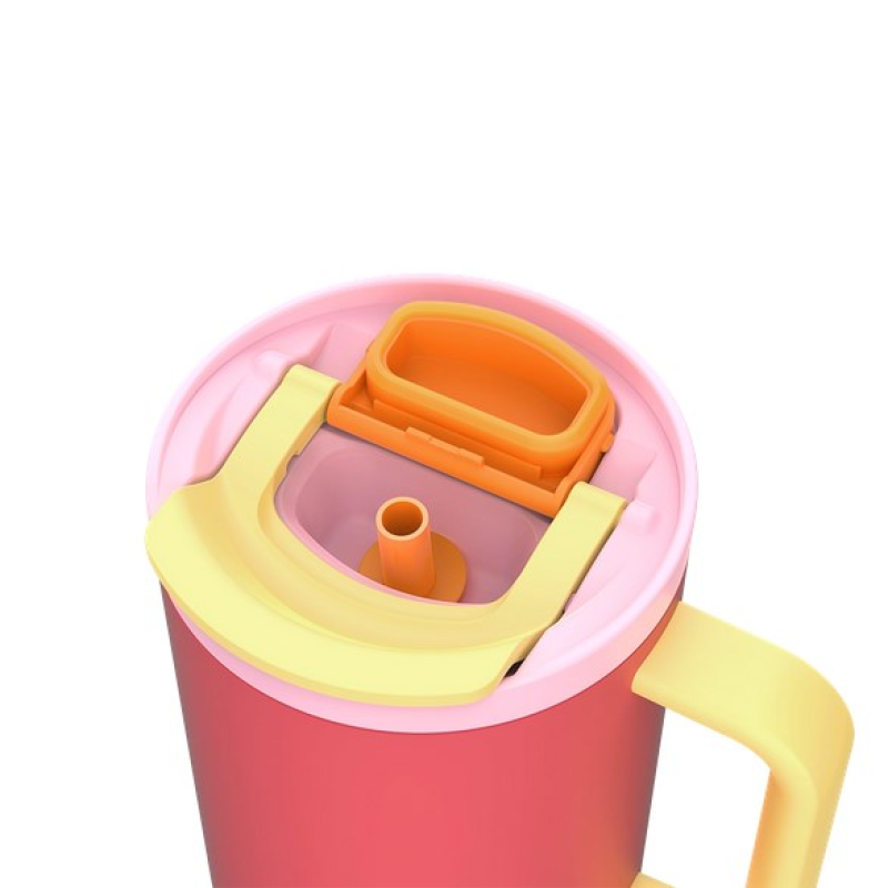 Thermal mug with telescopic straw Kambukka Rio Tumbler 950ml Pink Papaya Thermal mug with telescopic straw Kambukka Rio Tumbler 950ml Pink Papaya
