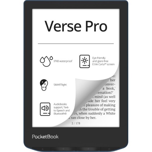 PocketBook Verse Pro e-book reader Touchscreen 16 GB Wi-Fi Black, Blue PocketBook Verse Pro e-book reader Touchscreen 16 GB Wi-Fi Black, Blue