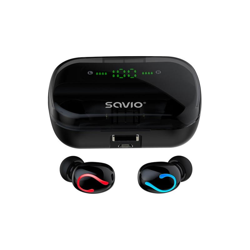 Savio TWS-06 Bluetooth 5.0 + EDR headphones/headset In-ear Black Savio TWS-06 Bluetooth 5.0 + EDR headphones/headset In-ear Black