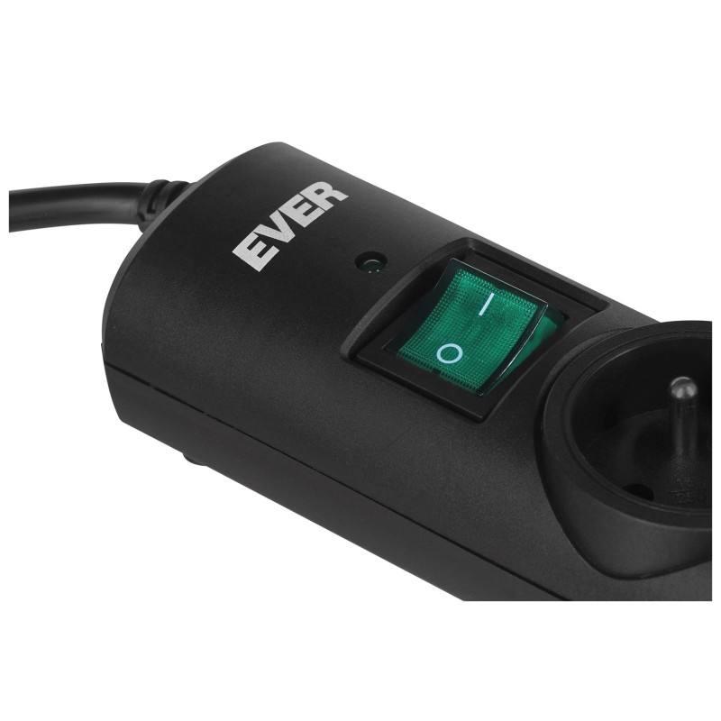 Ever Optima 3m Black 6 AC outlet(s) 250 V Ever Optima 3m Black 6 AC outlet(s) 250 V