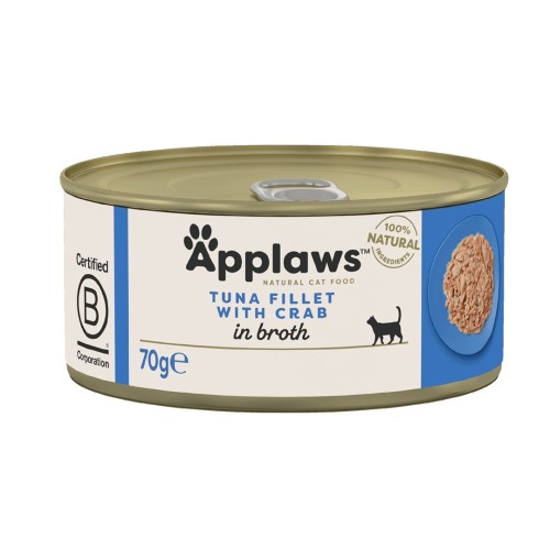 APPLAWS Natural Cat Food Tuna fillet with crab - wet cat food - 70g