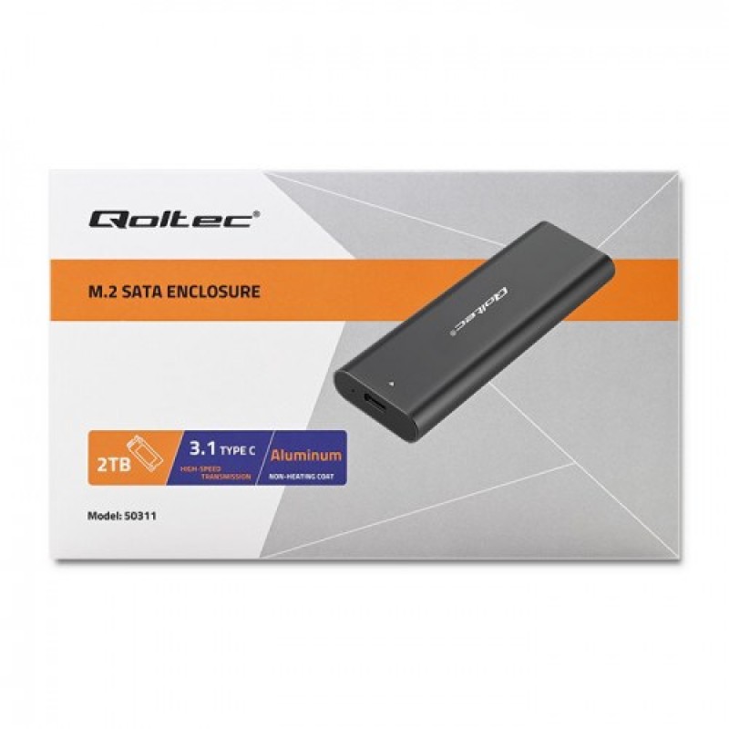Qoltec 50311 storage drive enclosure SSD enclosure Black M.2 Qoltec 50311 storage drive enclosure SSD enclosure Black M.2