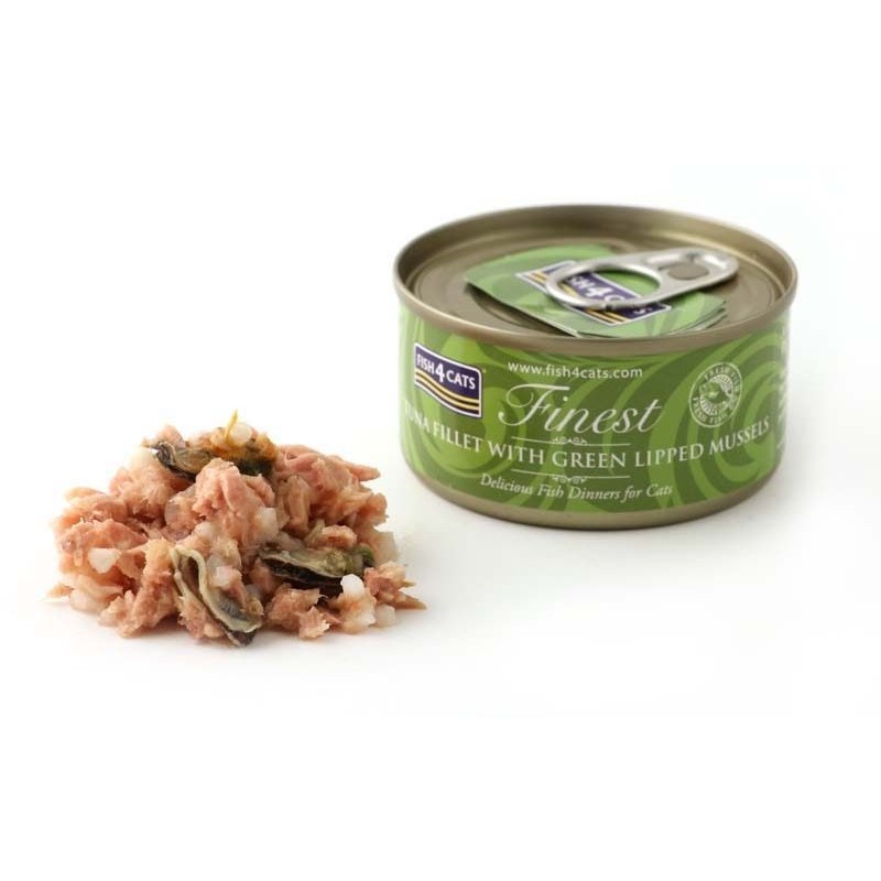 FISH4CATS Tuna fillet with green lipped mussel - wet cat food - 70g FISH4CATS Tuna fillet with green lipped mussel - wet cat food - 70g