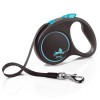 Flexi Automatic leash Black Design S 5 m, Blue