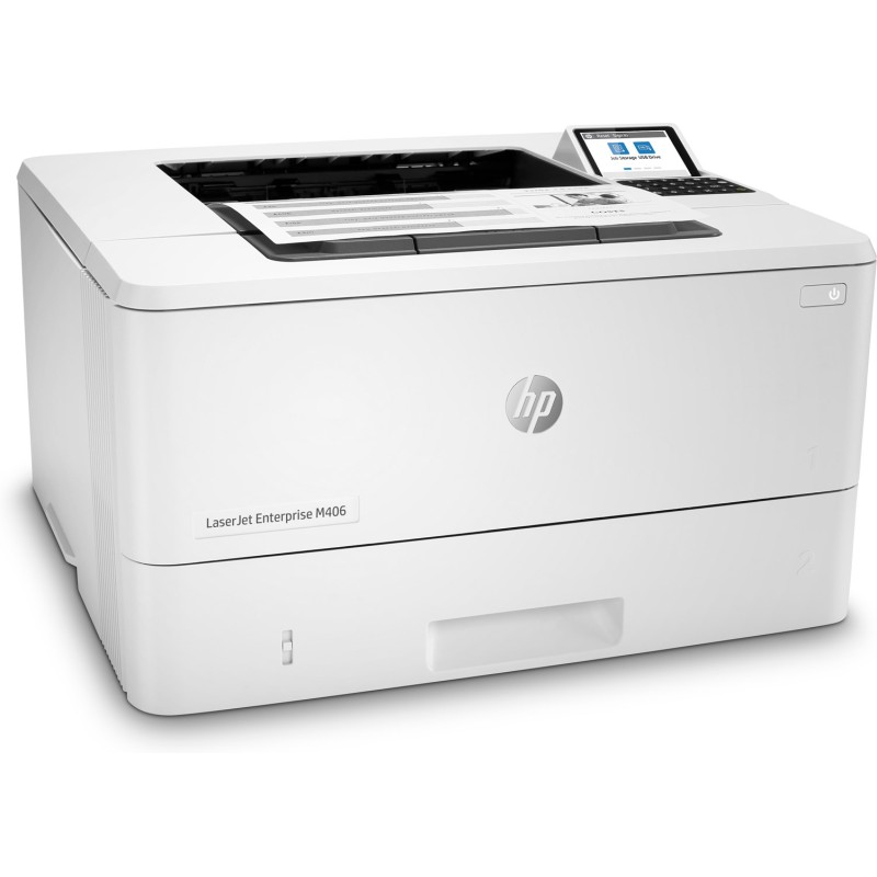 HP LaserJet Enterprise M406dn, Black and white, Printer for Business, Print, Compact Size; Strong Security; Two-sided printing; Energy Efficient; Front-facing USB printing HP LaserJet Enterprise M406dn, Black and white, Printer for Business, Print, Compact Size; Strong Security; Two-sided printing; Energy Efficient; Front-facing USB printing