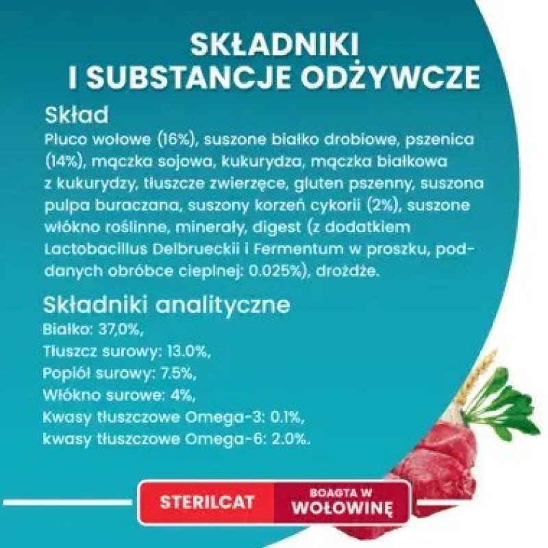 PURINA One Sterilcat Wołowina - dry cat food - 9,75kg PURINA One Sterilcat Wołowina - dry cat food - 9,75kg