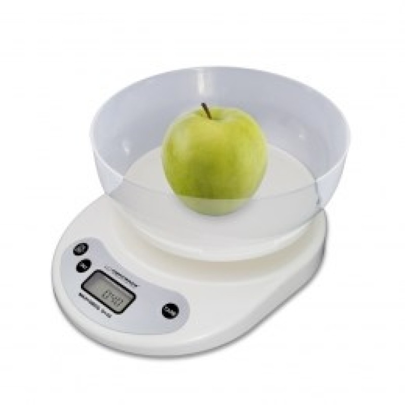 Esperanza EKS007 Kitchen scale with a bowl. White Electronic kitchen scale Esperanza EKS007 Kitchen scale with a bowl. White Electronic kitchen scale