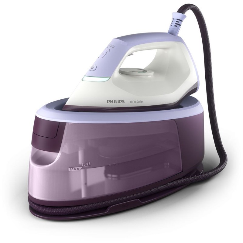 Philips 3000 series PSG3000/30 steam ironing station 2400 W 1.4 L Ceramic soleplate Purple, White Philips 3000 series PSG3000/30 steam ironing station 2400 W 1.4 L Ceramic soleplate Purple, White