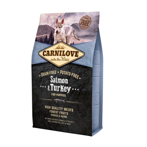 CARNILOVE Salmon&Turkey Puppies - dry puppy food - 4 kg