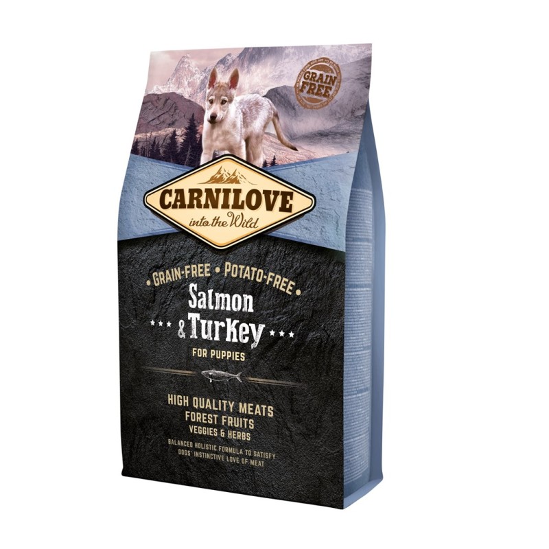 CARNILOVE Salmon&Turkey Puppies - dry puppy food - 4 kg
