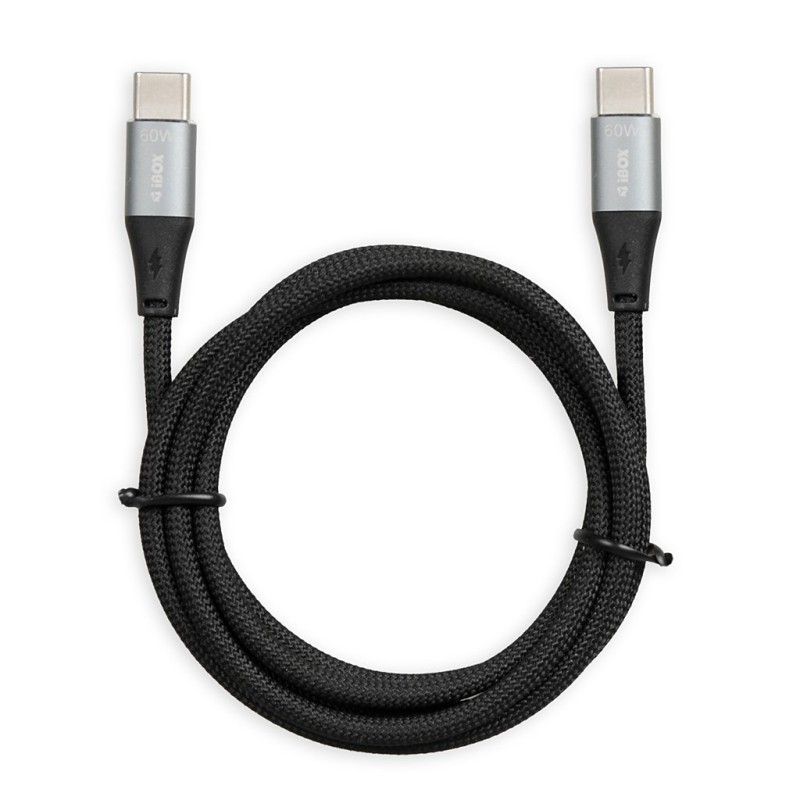 iBOX IKUTC USB-C cable 60W 1m Black iBOX IKUTC USB-C cable 60W 1m Black