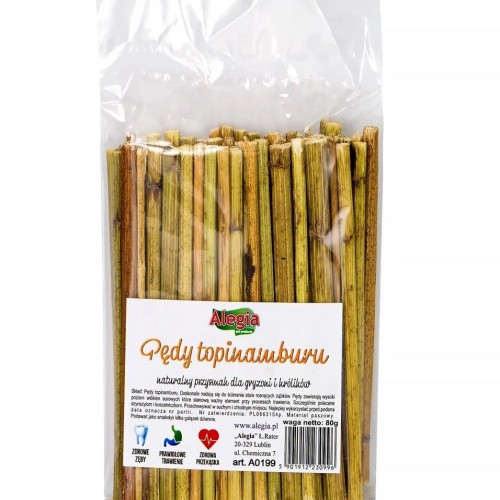 ALEGIA Jerusalem artichoke shoots - treat for rodents and rabbits - 80g ALEGIA Jerusalem artichoke shoots - treat for rodents and rabbits - 80g